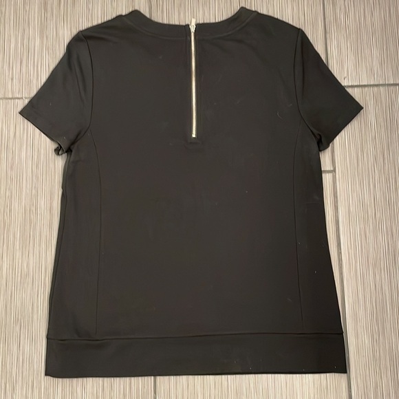 Banana Republic Womens lace front overlay black Tshirt size small - Picture 4 of 4